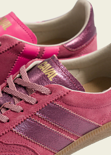 Baskets en cuir certifié | prune "metallic bambino pulse", Caval