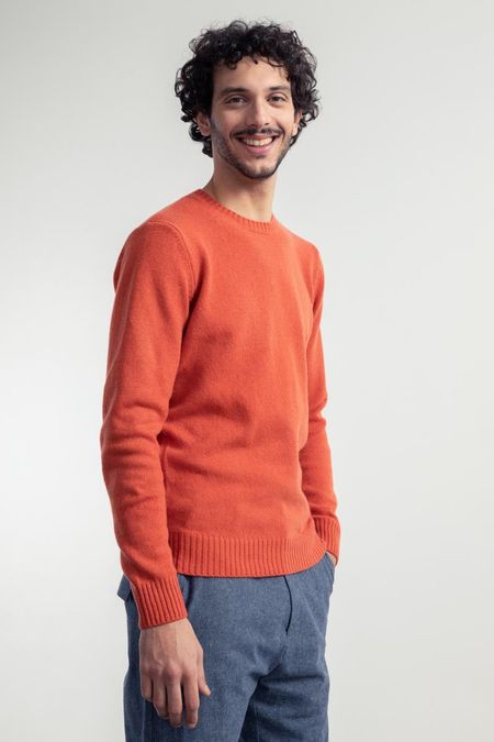 Pull en cachemire recyclé | orange "romeo - arancio zucca"
