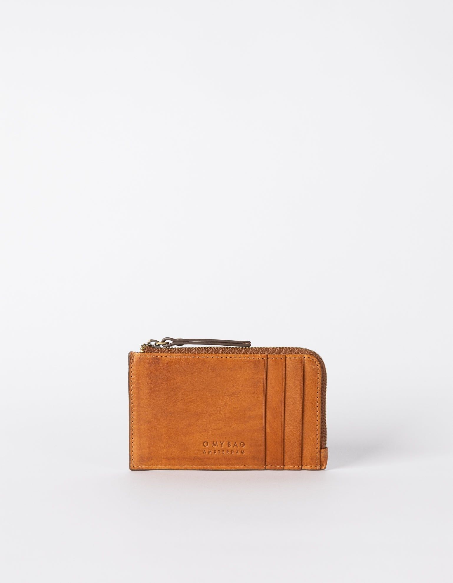 Portefeuille en cuir certifié | cognac "lola - cognac classic leather", O My Bag, photo 1