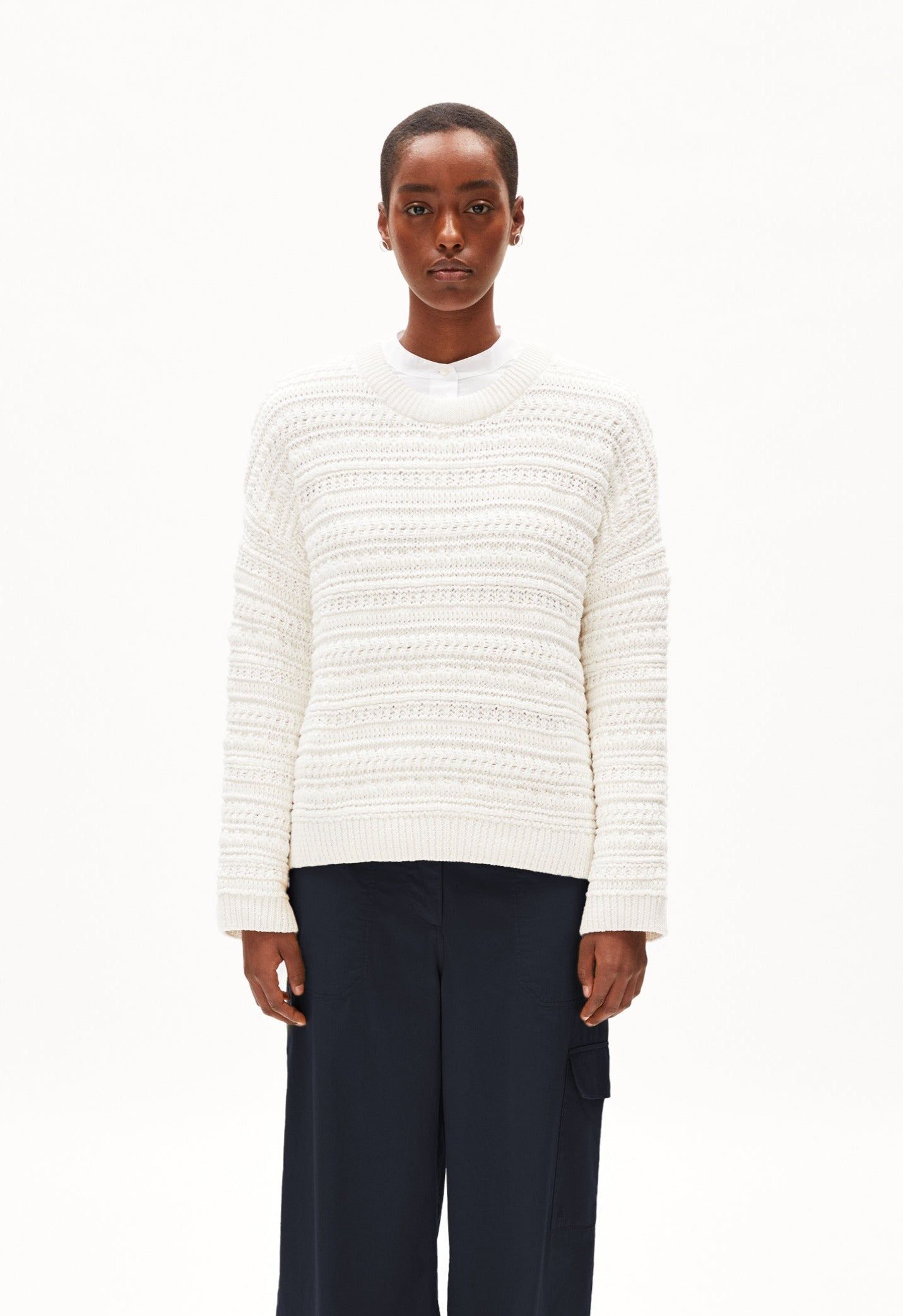 Weißer Strickpullover aus Bio-Baumwolle - laniaa off white, Armedangels, Foto 6