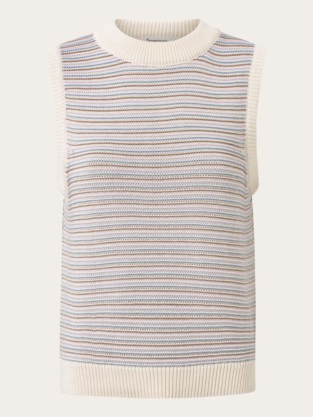 Pullunder aus Bio-Baumwolle | gestreift "relaxed fit cotton knit vest stripe", Knowledge Cotton Apparel, Foto 4