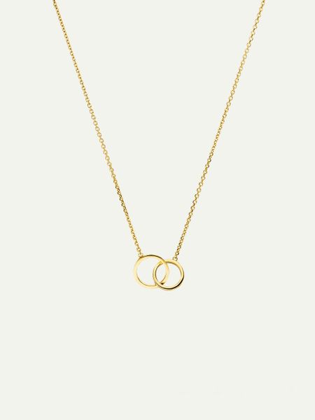 Collier en plaqué or certifié | doré "double-ring necklace - gold"