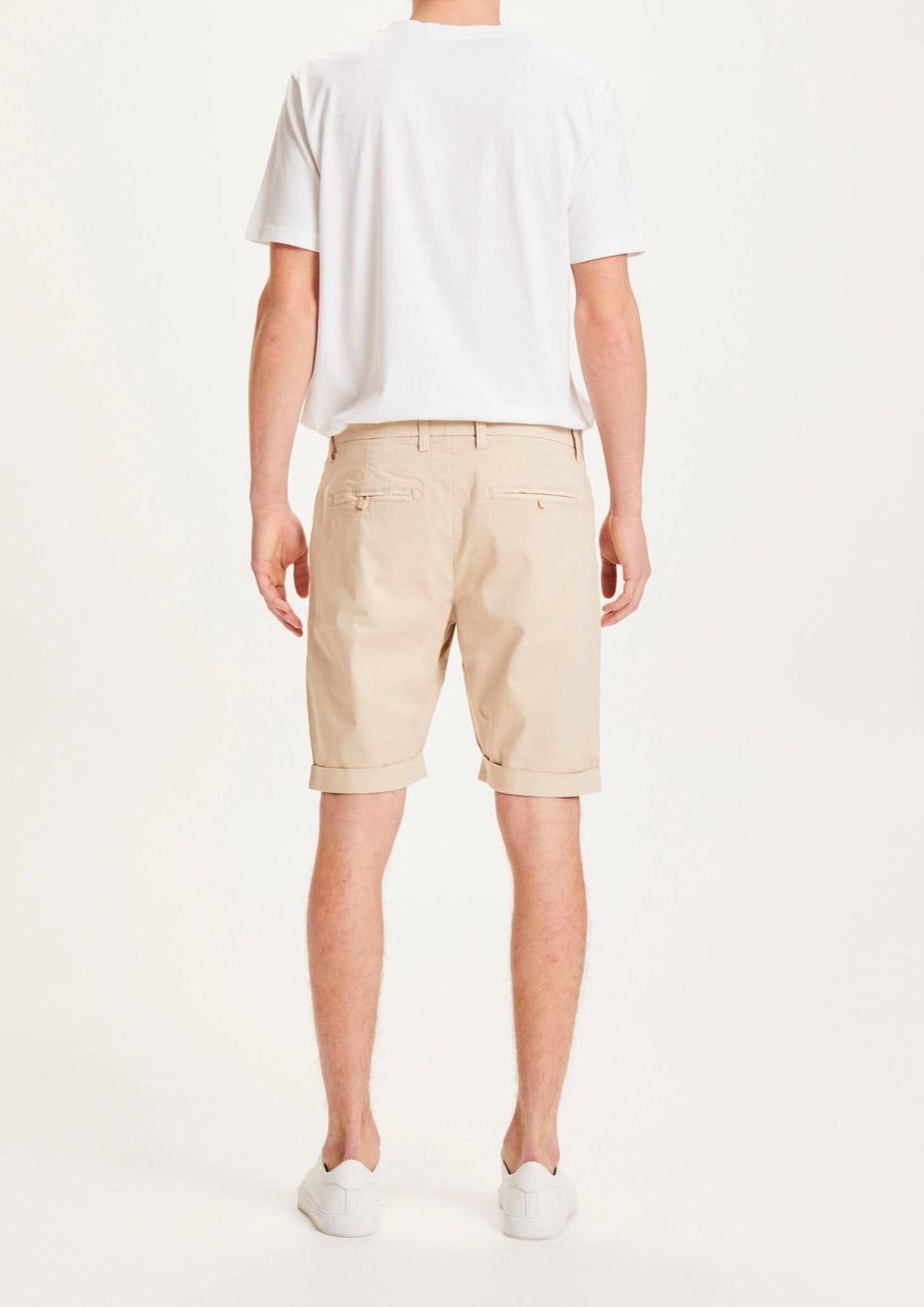 Short chino en coton bio | beige "chino poplin light feather gray", Knowledge Cotton Apparel, photo 3