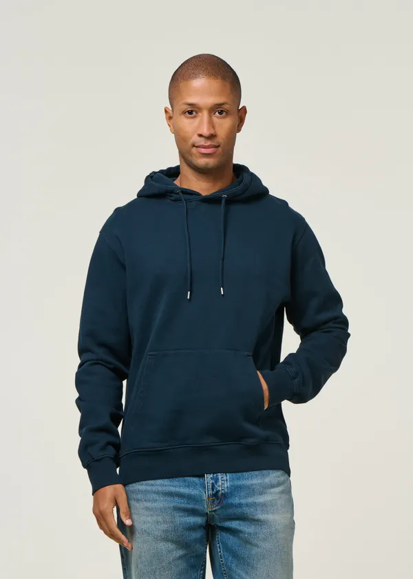 Sweat à capuche en coton bio | marine "navy blue", Colorful Standard