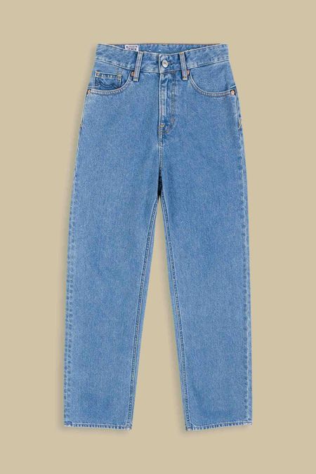 Jean droit en coton bio et recyclé | bleu "liora cropped clean holo mid vintage", Kings of Indigo, photo 4