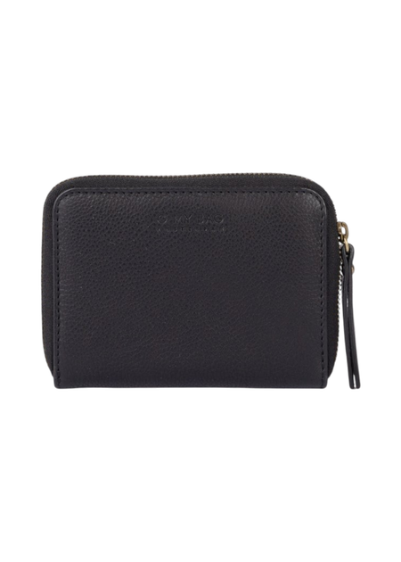 Portefeuille en cuir certifié | noir "robbie - black soft grain leather" - O My Bag