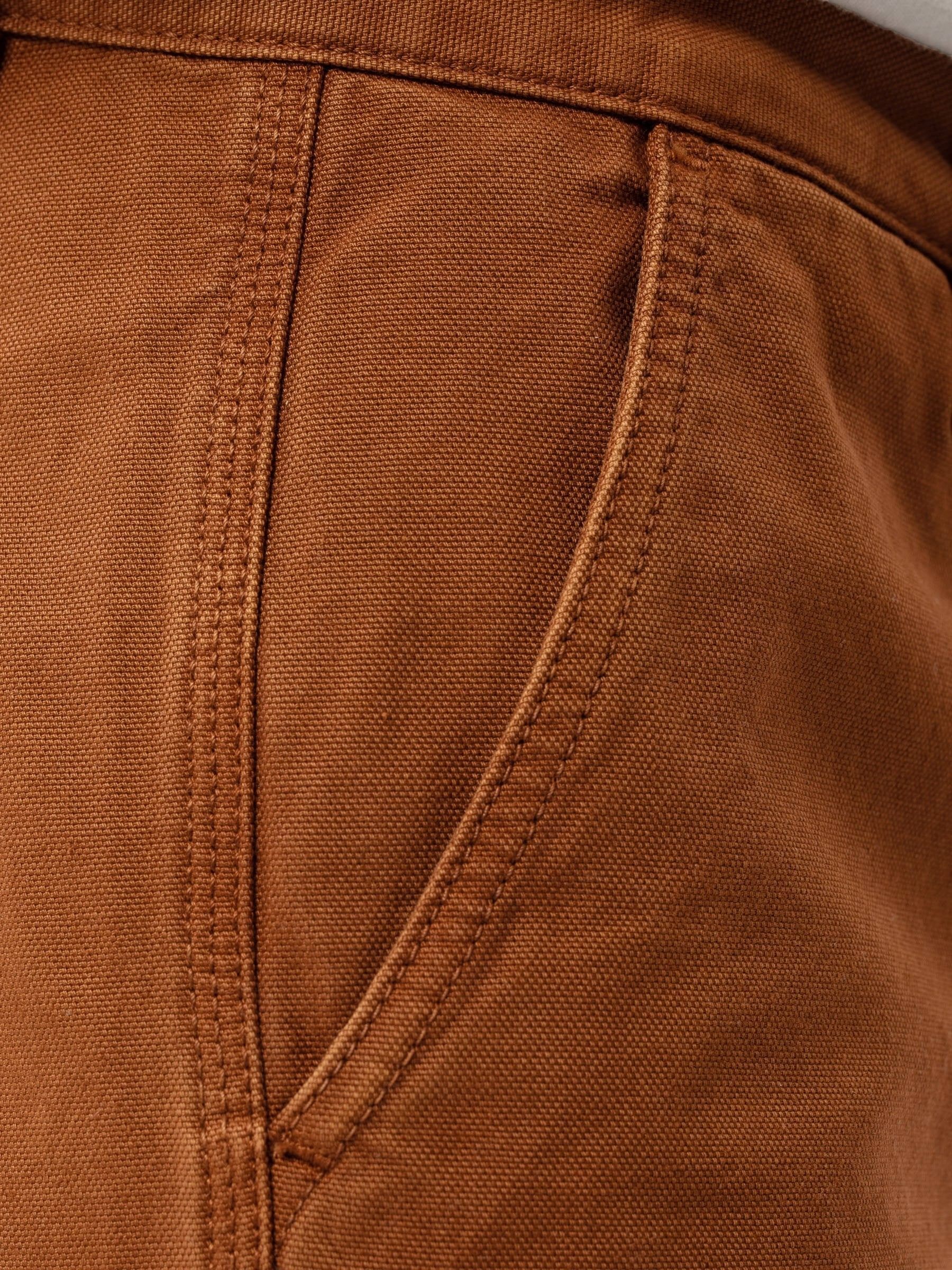 Pantalon droit camel en coton bio - lazy leo canvas, Nudie Jeans, photo 4
