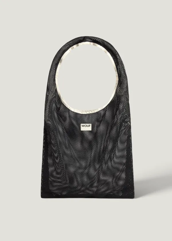 Sac cabas en matière recyclée | noir "onyx t-shirt bag", Wouf