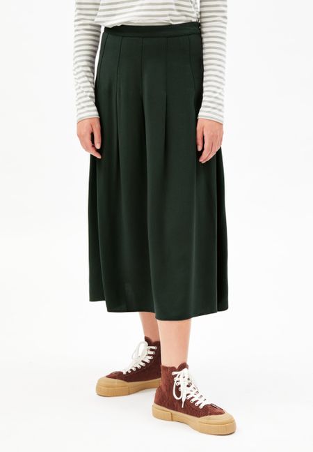 Jupe mi-longue vert bouteille en lenzing - leaahna vintage green