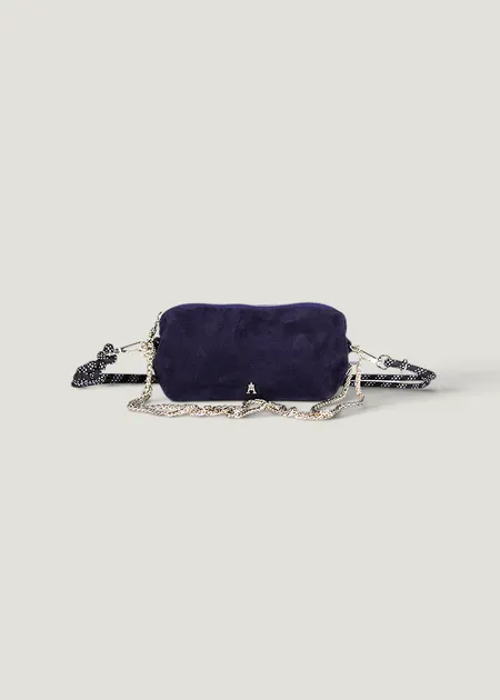 Sac à main en suède | bleu "nuage - suede marine", Craie Studio