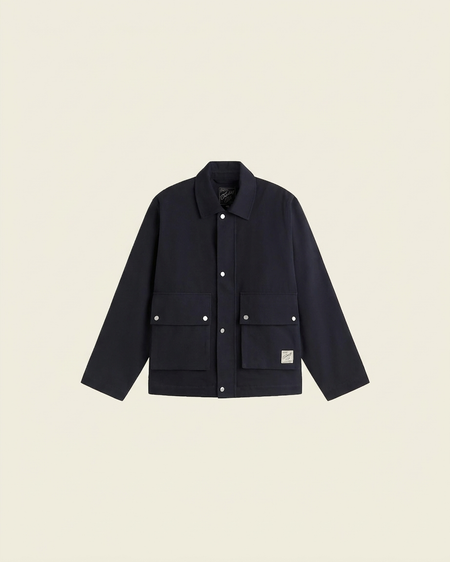 Jacke aus Bio-Baumwolle | Marine "navy callum jacket", Thinking Mu, Foto 4