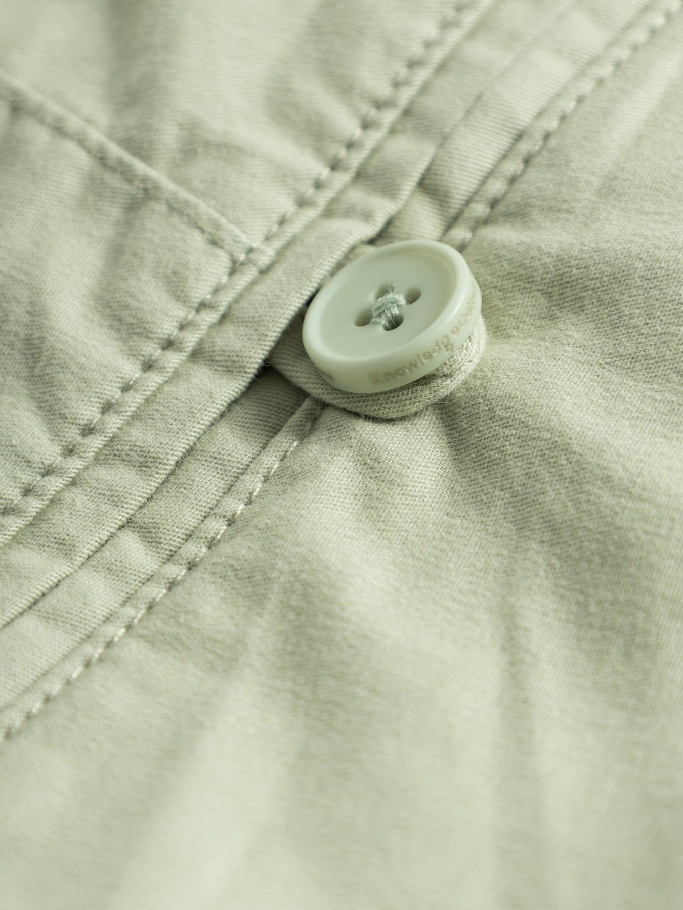 Short chino vert clair en coton bio - chino poplin swamp, Knowledge Cotton Apparel, photo 4
