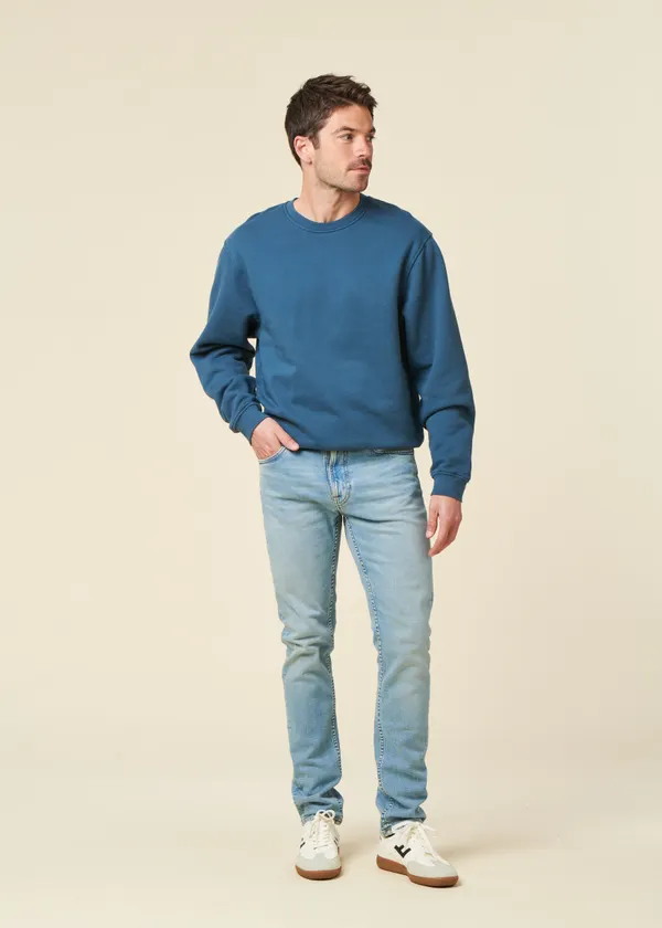 Jean slim en coton bio | bleu "lean dean blue noise", Nudie Jeans