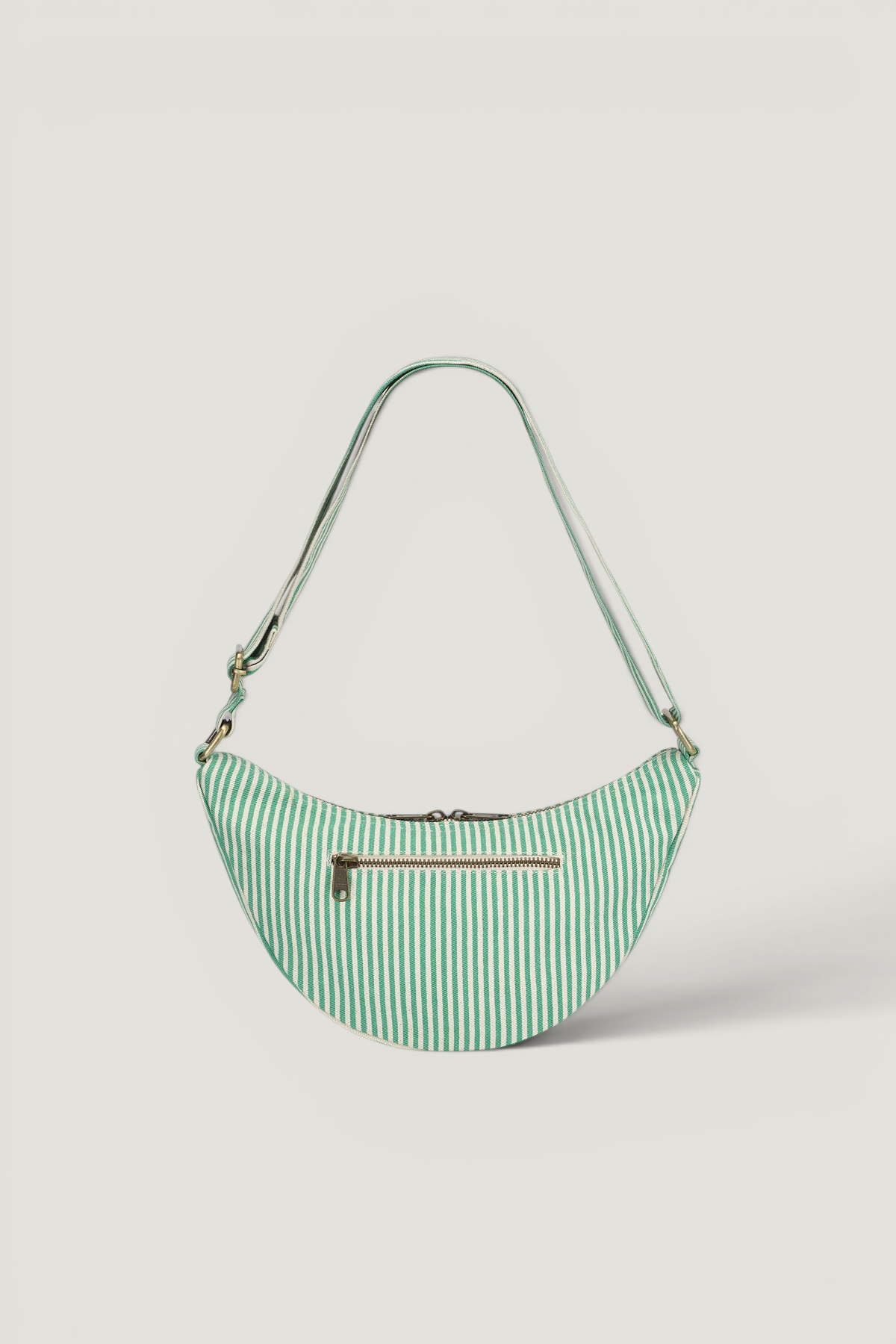 Sac bandoulière en coton bio | rayé vert "andrea rayure vert", Hindbag, photo 4