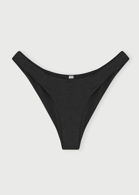 Bas de maillot en matières recyclées | noir "swim cheeky bikini bottom - black"