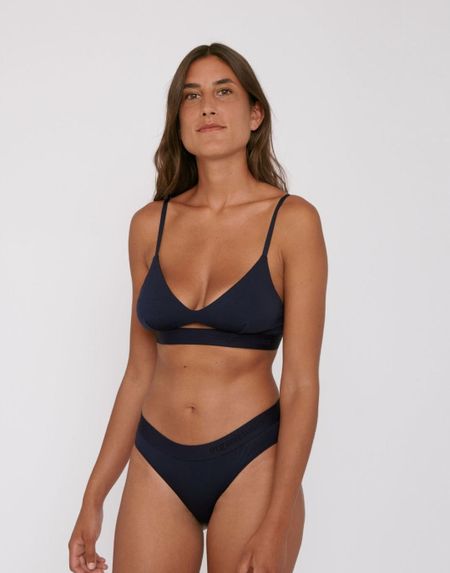 Bralette marine en tencel - navy