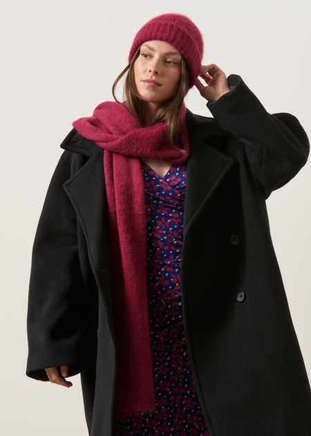 Echarpe en mohair certifiée | aubergine "Éléanore", WeDressFair, photo 3