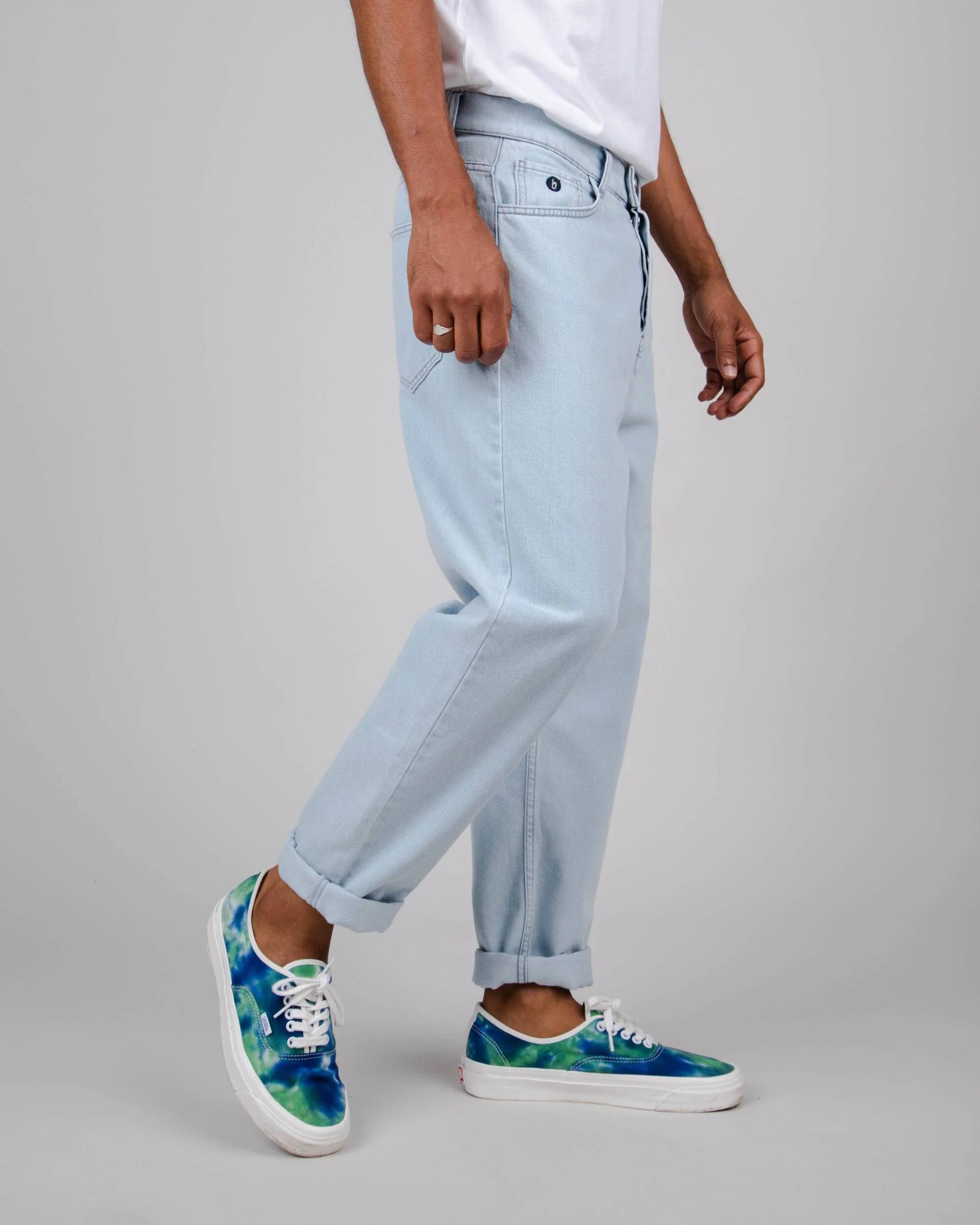 Jean bleu clair en coton bio - 5 pocket light denim, Brava Fabrics, photo 2