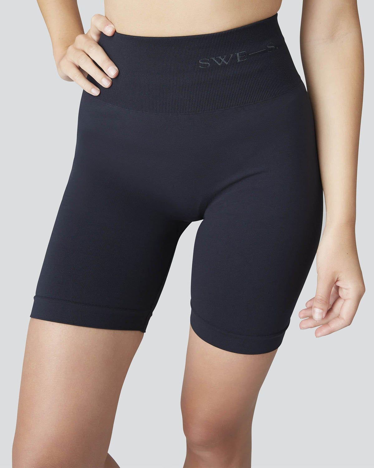 Short biker en recyclé | noir "black jill bike short", Swedish Stockings, photo 1