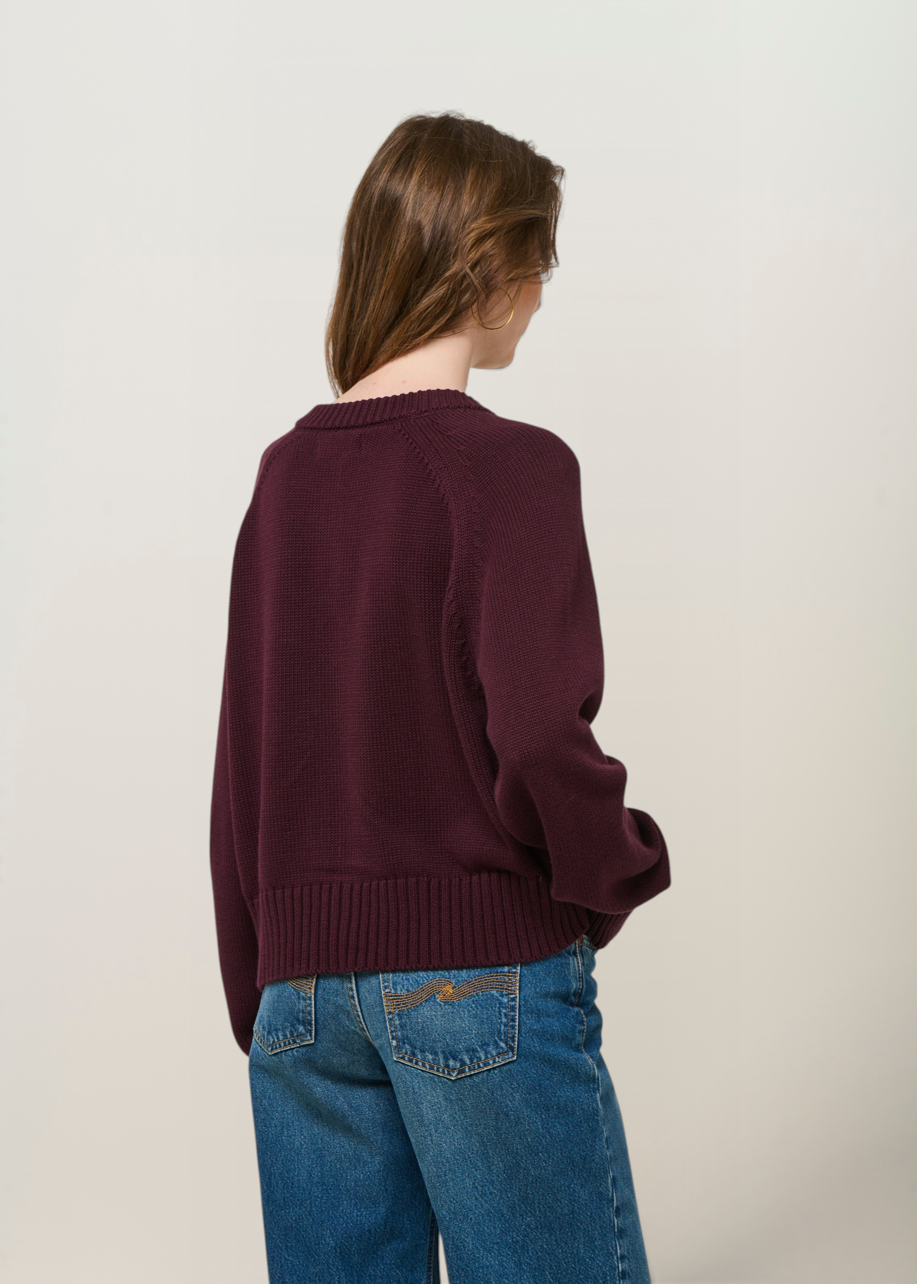 Strickjacke aus Bio-Baumwolle | Aubergine "sivia", Jan'n June, Foto 4