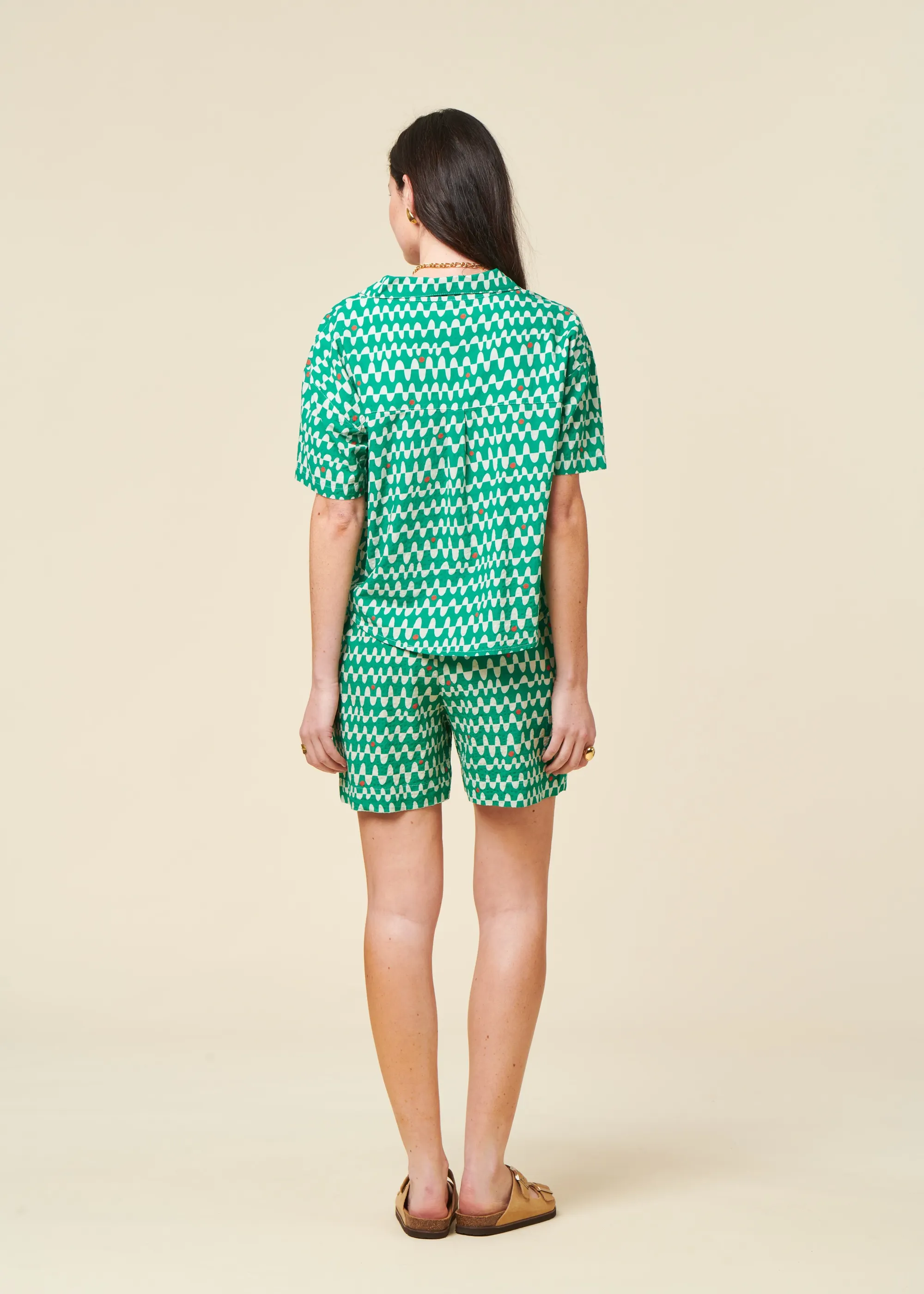 Short en coton biologique | vert "sunset roxy short green - green", Brava Fabrics, photo 2