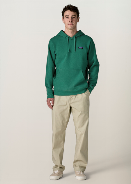 Sweat à capuche en coton et matière recyclée | vert "p-6 label uprisal hoody - gemg" - Patagonia
