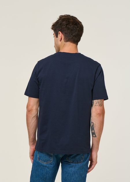 T-shirt en coton bio | bleu "to the sea - navy", Bask in the Sun, photo 4