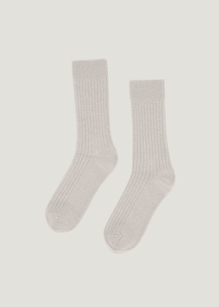 Chaussettes en laine mérinos recyclée | gris "merino wool blend sock - snow melange"