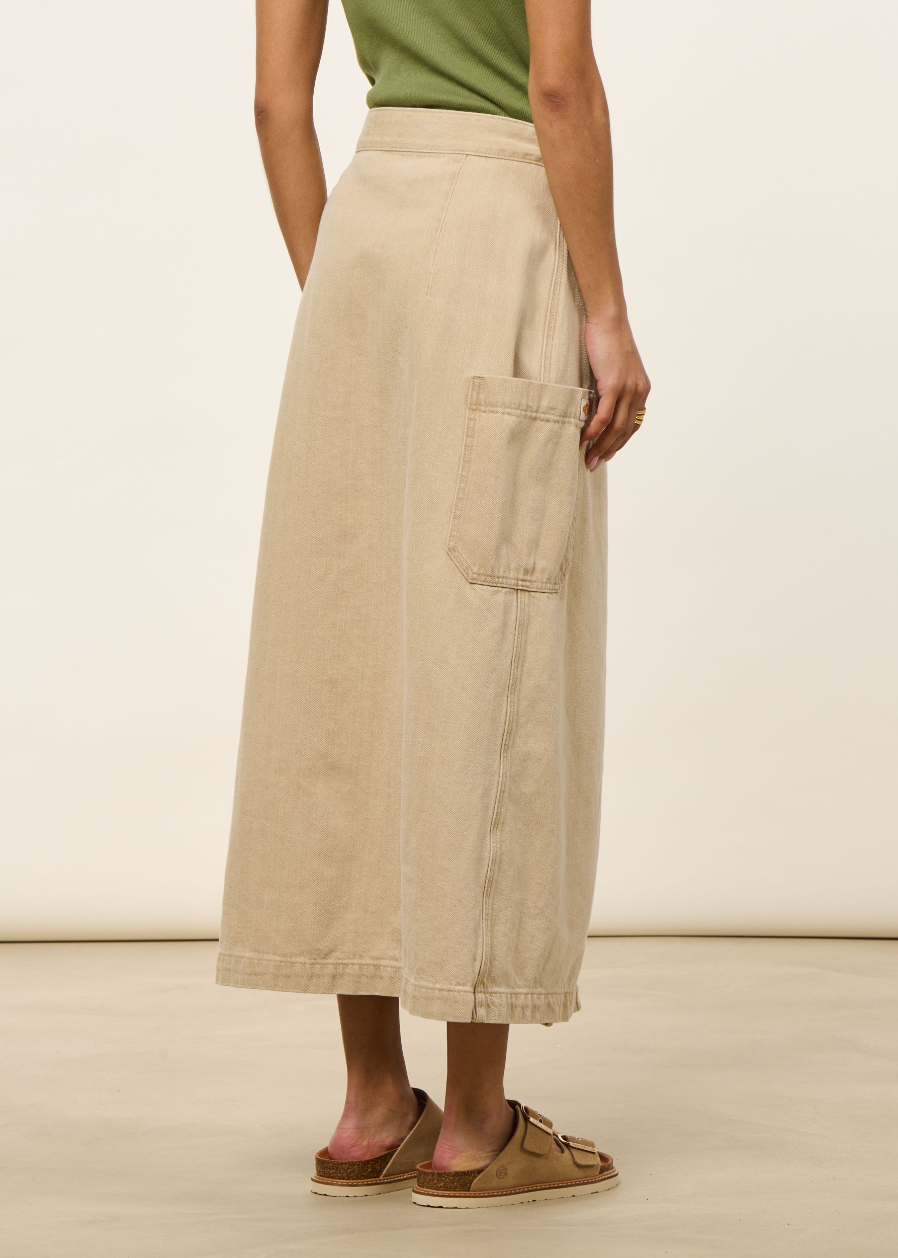 Wickelrock aus Bio-Baumwolle | Ecru "irma skirt denim - pale yellow", Nudie Jeans, Foto 4