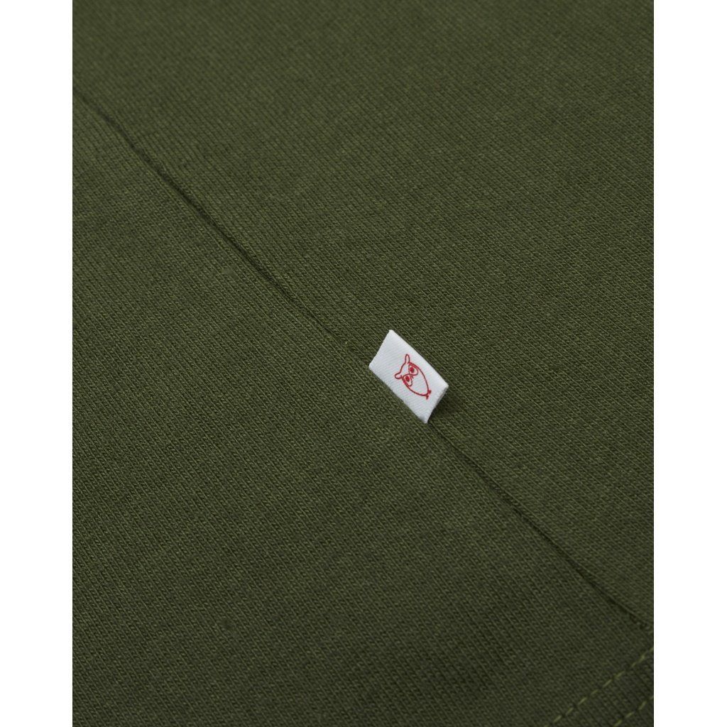 T-shirt ample vert forêt en coton bio, Knowledge Cotton Apparel, photo 4