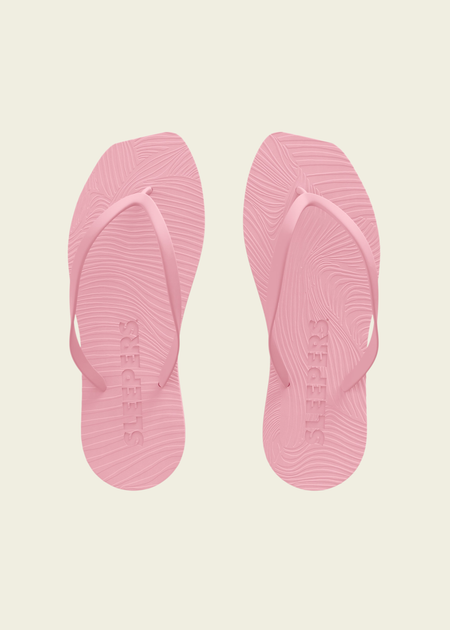Tongs en caoutchouc naturel | rose "Tapered pink sorbet "