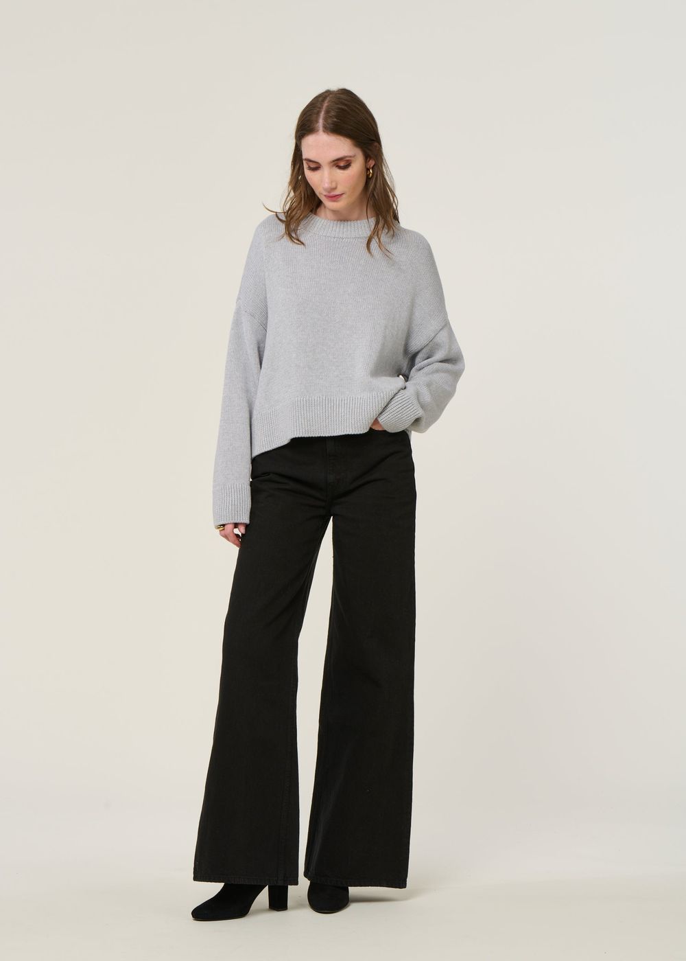 Pull en coton bio | gris 