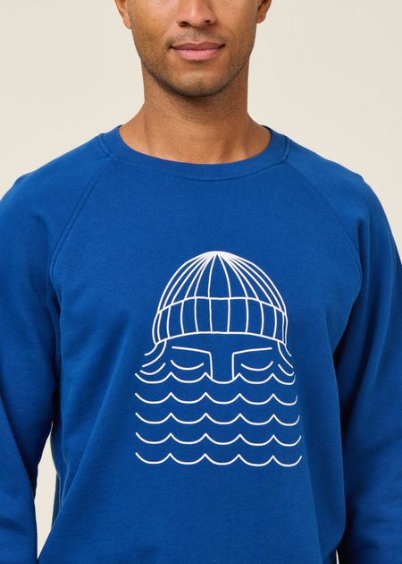 Sweat en coton bio | bleu "cobalt to the sea" - Bask in the Sun