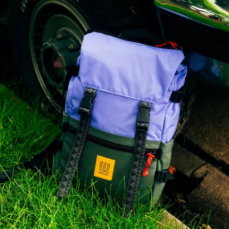 Sac à dos 20L en nylon recyclée | violet et vert "Rover pack classic 20l", Topo Designs, photo 4