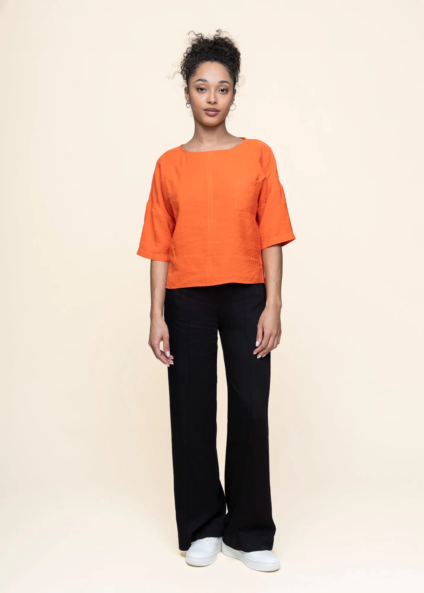 Blouse en tencel | orange "maitia shirt - tile red", SKFK, photo 3