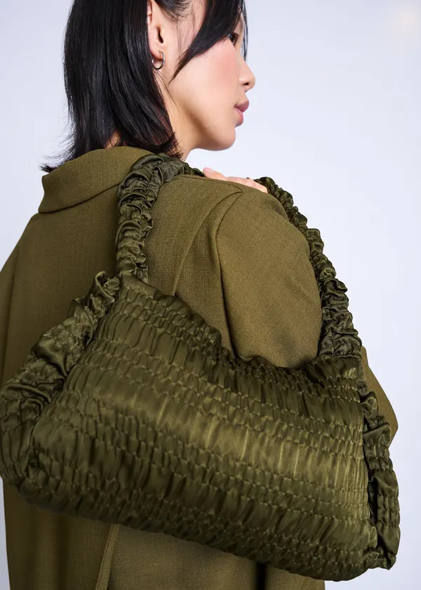 Sac à main en ecovero | vert "Ruffled bag avi rosemary", Jan'n June