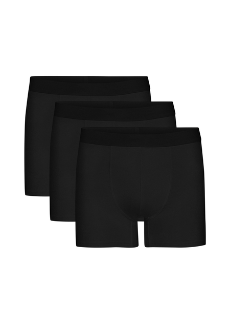 Lot 3 boxer unis en coton bio | noir "deep black"