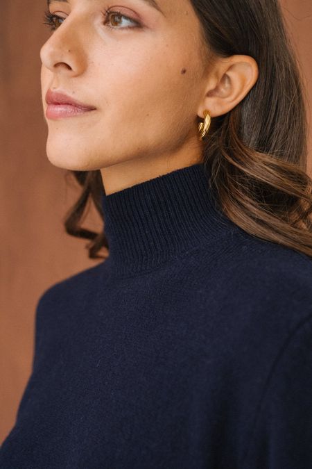 Pull en cachemire recyclé | marine "ada - blu mora" - Rifò