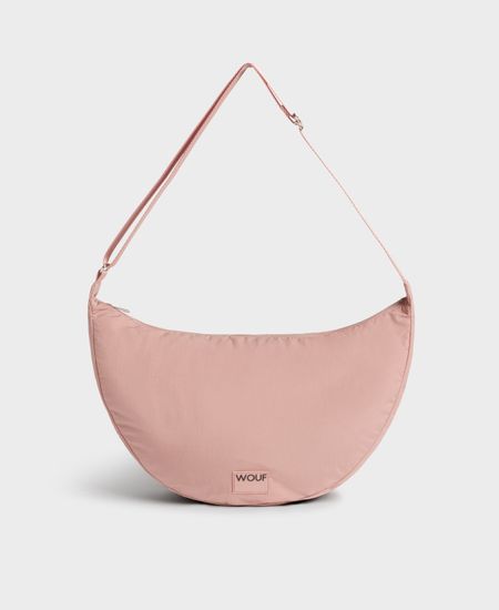 Grand sac à bandoulière en recyclé déperlant | rose "ballet large crossbody bag"