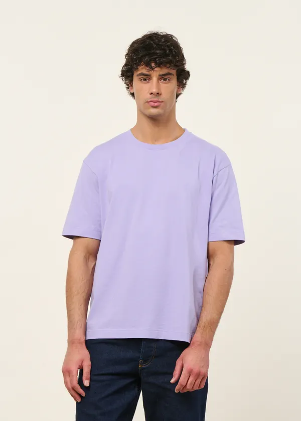 T-shirt oversize en coton bio | lilas, WeDressFair