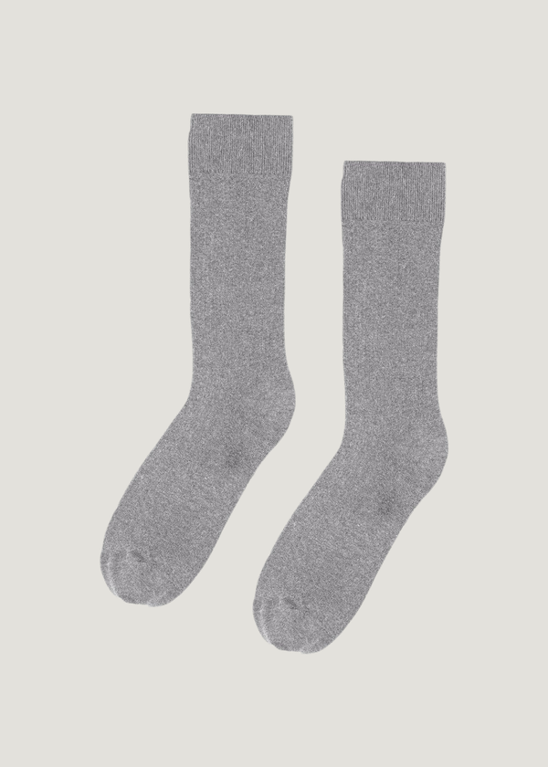 Chaussettes hautes en coton bio | gris "heather grey", Colorful Standard