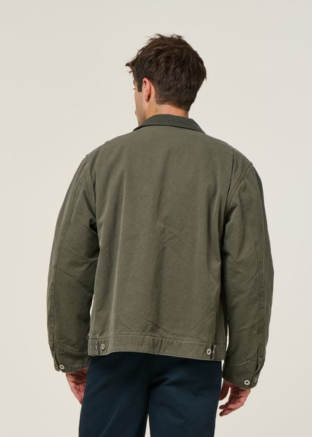 Veste en coton bio | vert "blake zip jacket duck canvas", Nudie Jeans, photo 5