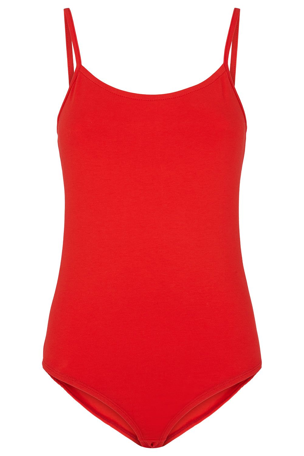 Body rouge en coton bio - marika bodysuit red femme - People Tree