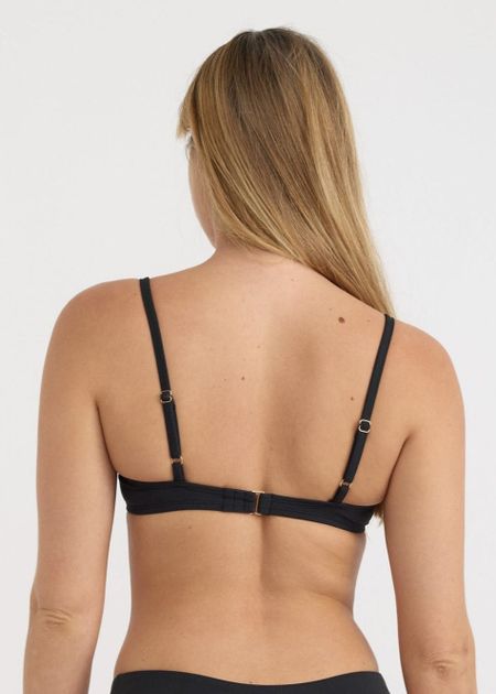 Haut de maillot en matières recyclées | noir "swim underwire bikini top - black" - Organic Basics