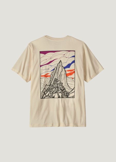 T-shirt en coton bio | beige "M's cloud crag t-shirt - udnl" - Patagonia