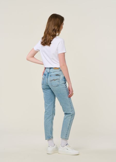 Jean mom en coton bio | bleu clair "breezy britt summer salt", Nudie Jeans, photo 5