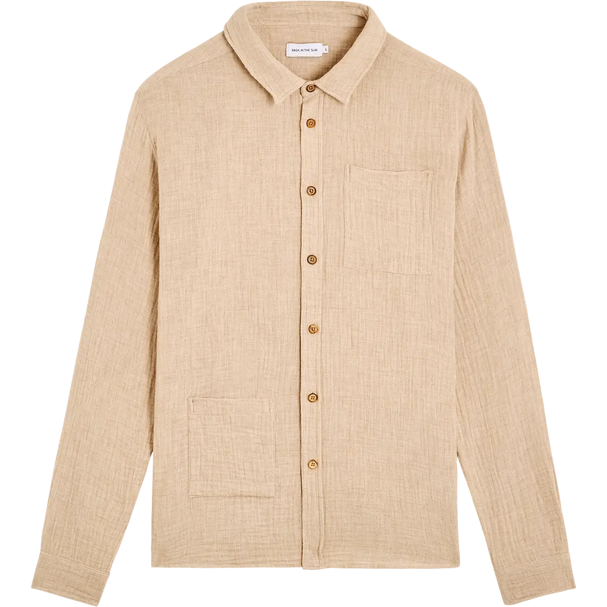 Hemd aus Bio-Baumwollgaze | Beige "oihana - cappuccino", Bask in the Sun, Foto 1