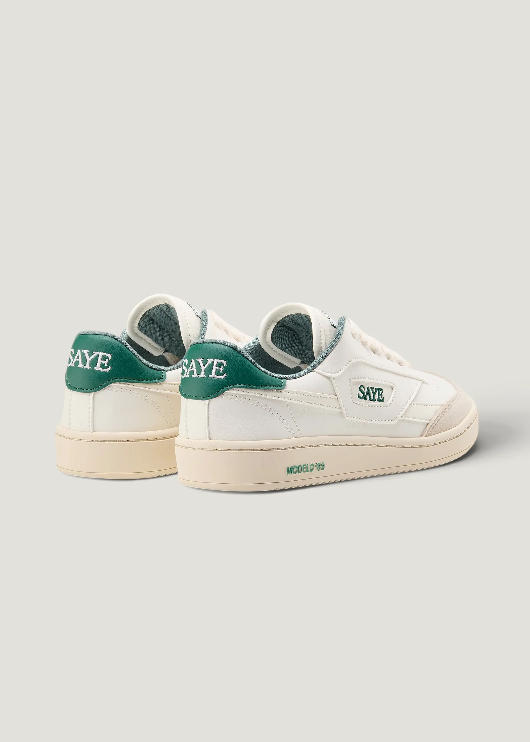 Basket barefoot vegan | beige et vert "M89 ground barefoot - pine - green", SAYE, photo 3