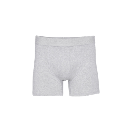 Boxer uni en coton bio | gris "snow melange"