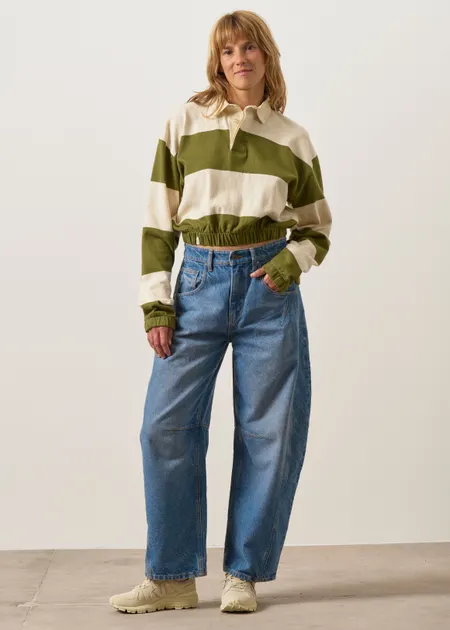  Jean ballon en coton upcyclé | bleu "Rebel barrel jeans crystal blue crystal blue", Kuyichi, photo 2